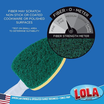 LOLA Soap Dispenser Dish Wand Sponge Head Refills, 12 Pack, Super Absorbent - Image 4