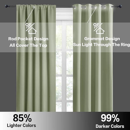 RYB HOME Small Curtains Blackout - Image 5