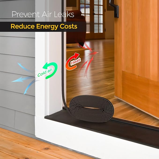 Ravinte Weather Stripping Door Seal Strip Soundproof "Q" Foam Weather Stripping - Image 3