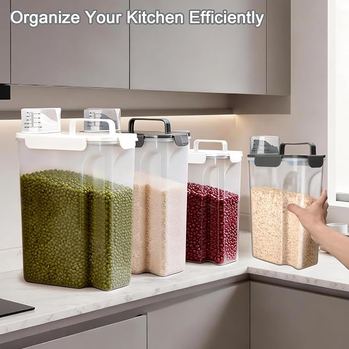 Komzon Rice Storage Containers, Airtight Cereal Containers Storage, - Image 7
