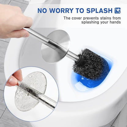 Toilet Brush and Holder, 2 Pack Toilet Brush Stainless Steel, Toilet Bowl Brush - Image 4