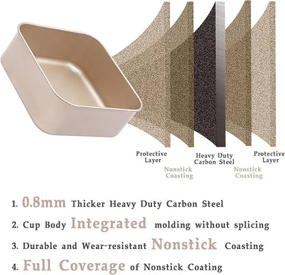 8 Inch Square Baking Pans Set, 2 Pieces Nonstick Cookie Sheet Pan, Non Toxic - Image 7