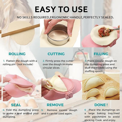 Empanada Maker Press, 6-Inch Extra Large Dumpling Maker Set - Image 6