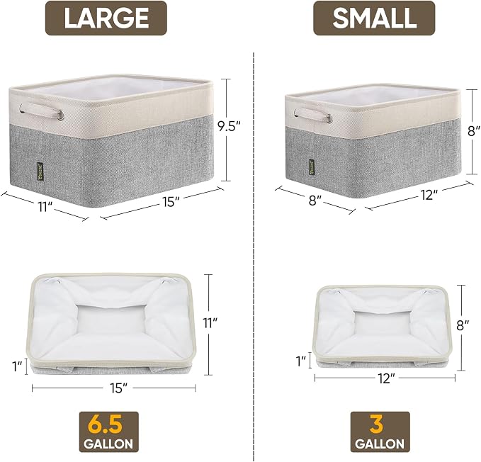 BALEINE 4 Pack Fabric Storage Bins - Image 2