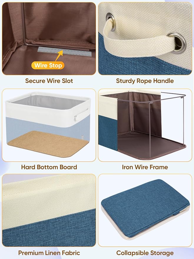BALEINE 4 Pack Fabric Closet Storage Bins - Image 5
