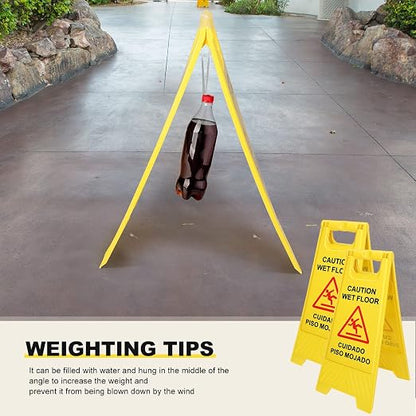 Macarrie 12 Pack Caution Wet Floor Sign Wet Floor Double Sided Cuidado Piso - Image 7