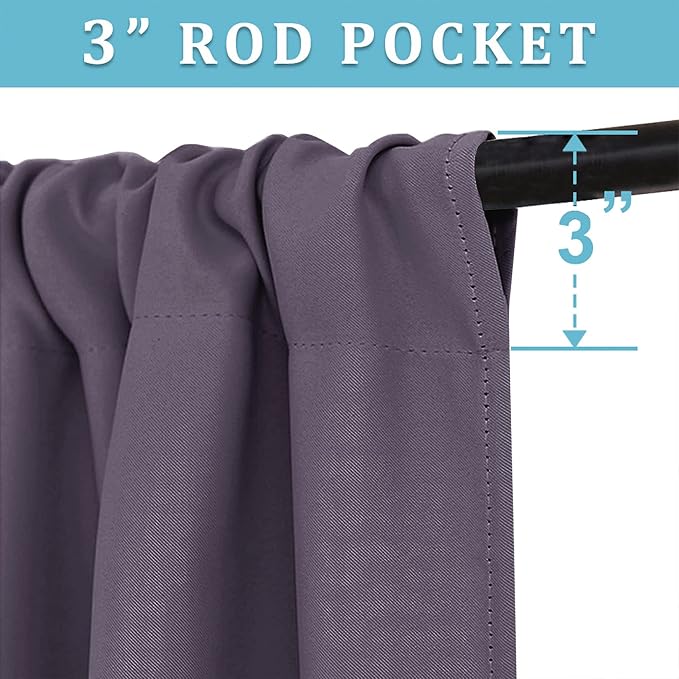 RYB HOME Bedroom Curtains Blackout - Image 2