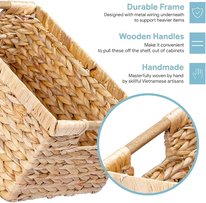 Large Wicker Basket Rectangular - Image 3