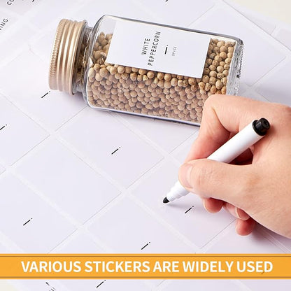 36 Pcs Spice Jars with Label- Glass Spice Jars with Gold Metal Caps, Shaker Lids - Image 3