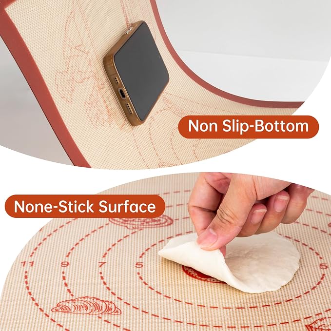 Silicone Baking Mat with Recipes, Extra Thick Silicone Mats - Image 8