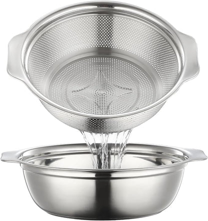 Stainless Steel Colander for Kitchen 2-Quart, Strainer Microporous by Unknown