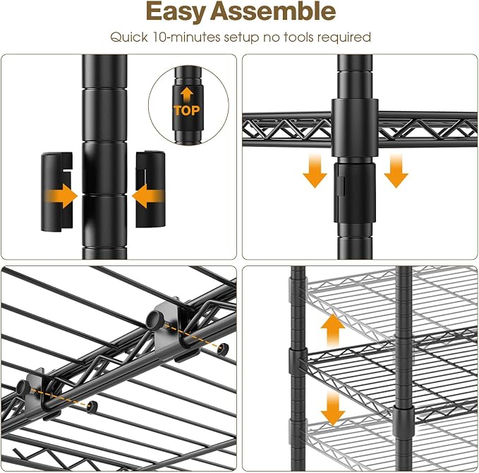 Himimi 72" W Wire Rack Shelving-2000LBS Capacity, Adjustable Storage Shelves - Image 8