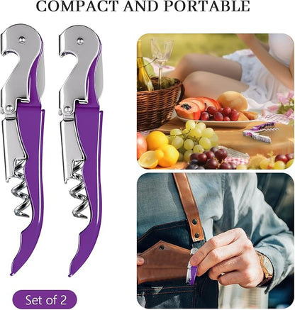 HYZ 2-Pack Wine Opener Waiter Corkscrew, Professional Wine Key - Image 7