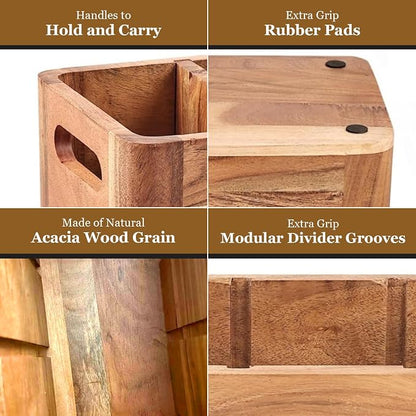 Wooden Caddy Utensil Holder - Image 7