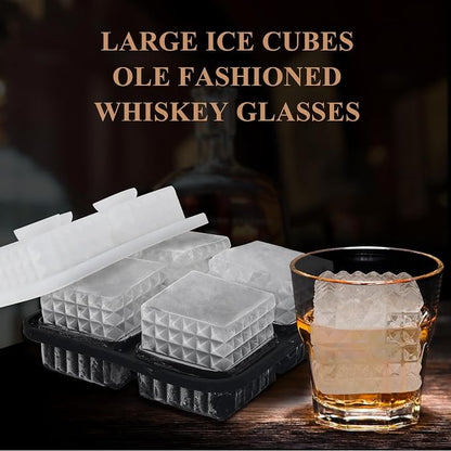 2-Inch Whiskey Ice Cubes Mold, Silicone Ice Cube Trays - Image 6