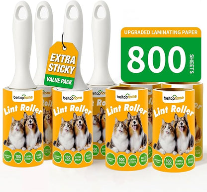 Lint Roller for Pet Hair Extra Sticky, 800 Sheets by Beitophomepet%60sfamily