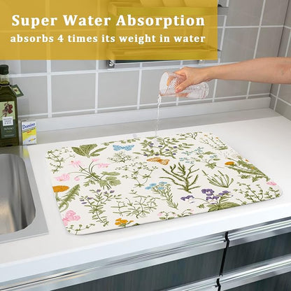 Wild Flowers Plant Dish Drying Mats - Image 7