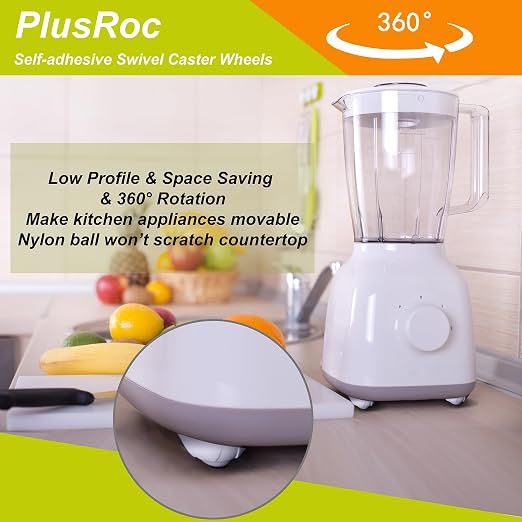 PlusRoc 16 Pack Self Adhesive Caster Wheels - Image 3
