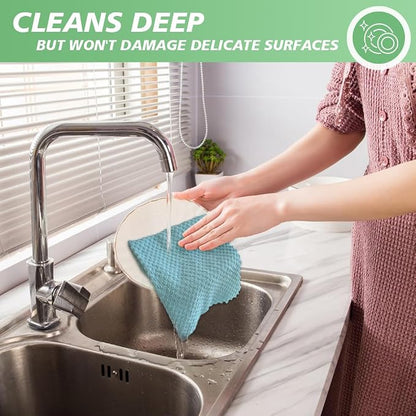SINLAND Microfiber Dish Cloth for Washing Dishes Rags Best Kitchen Washcloth - Image 5