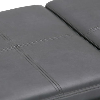 SIMPLIHOME Avalon 42 inch Wide Contemporary Rectangle Storage Ottoman in Stone - Image 12