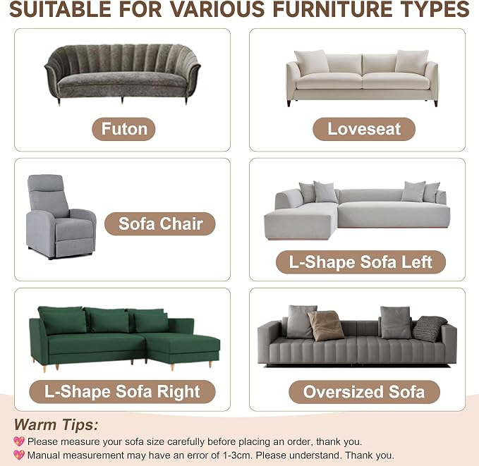 OTOB Couch Covers for Sofa Pet Friendly, Washable & Non Slip Fuzzy Dog Couch - Image 9