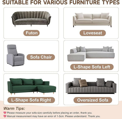 OTOB Couch Covers for Sofa Pet Friendly, Washable & Non Slip Fuzzy Dog Couch - Image 9