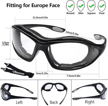 SAFEYEAR Anti Fog Safety Glasses- SG002 Clear Scratch Resistant Work Glasses - Image 3