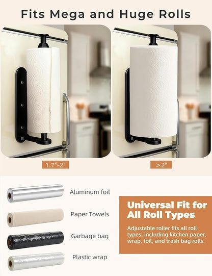 Magnetic Paper Towel Holder, One-Handed Tear Paper Towel Holder - Image 6