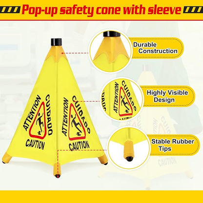 4 Pcs Pop up Wet Floor Sign - Image 3