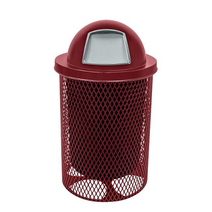COATEDOUTDOORFURNITURE RDT-BUR Heavy Duty 32 Gallon Round Trash Receptacle by CoatedOutdoorFurniture