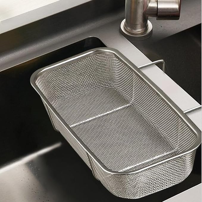 Stainless Steel Side Sink Drain Strainer Basket, Corner Hanging Sink Strainer by Unknown