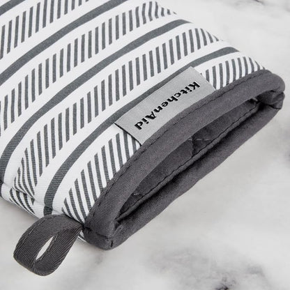 KitchenAid Albany Mini Oven Mitt 2-Pack Set, Charcoal Grey - Image 3
