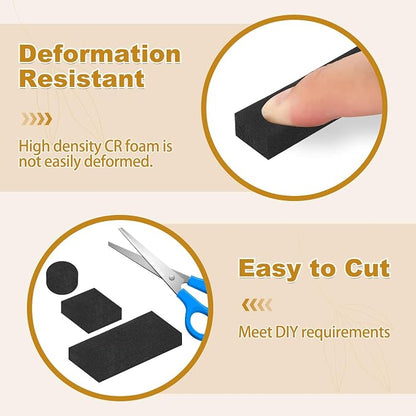 Weather Stripping Soundproof, 1/2 in x 3/8 in Weatherproof Foam Insulation Tapes - Image 4