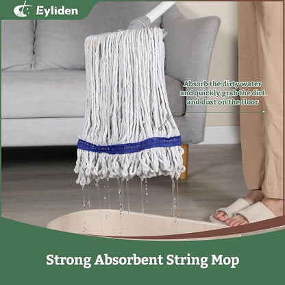 Eyliden String Mops for Floor Cleaning, Heavy Duty Looped-End Commercial Mops - Image 7