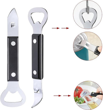 2PCS Bottle Opener, JINLIFA Stainless Steel Manual Can Punch Bottle Cap Beer - Image 2