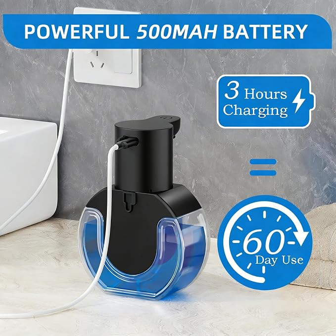 Automatic Soap Dispenser Touchless, Rechargeable Foaming Soap Dispenser - Image 6