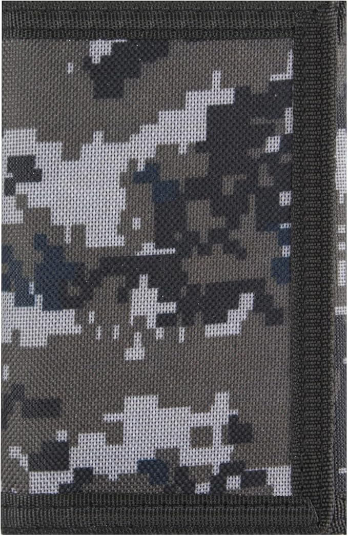 NEICY RFID Blocking Canvas Wallet for Men and Women - Camo Trifold Outdoor Sports Wallets with Magic Sticker for Teen Kids (Mosaic02)