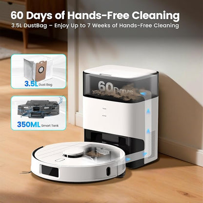 AIRROBO T30+ Robot Vacuum and Mop, Self-Emptying, 6000PA Suction, Proactive - Image 2