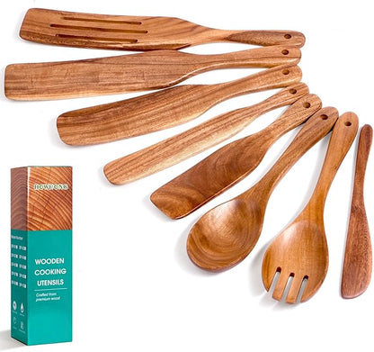 HOWHONG Wooden Spatula Spurtle Set by HOWHONG
