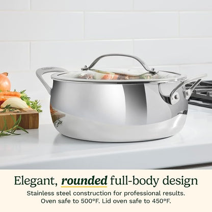 Cuisinart PureClad™ Triple Ply Stainless Steel 4.5 Qt. Dutch Oven w/Cover - Image 4