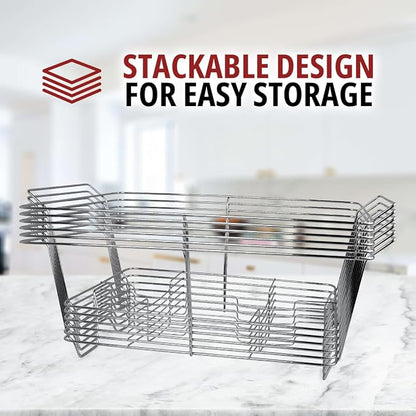 COMFICOVE 6 Pack Chafing Wire Rack Buffet Stand Chrome Frame - Image 7