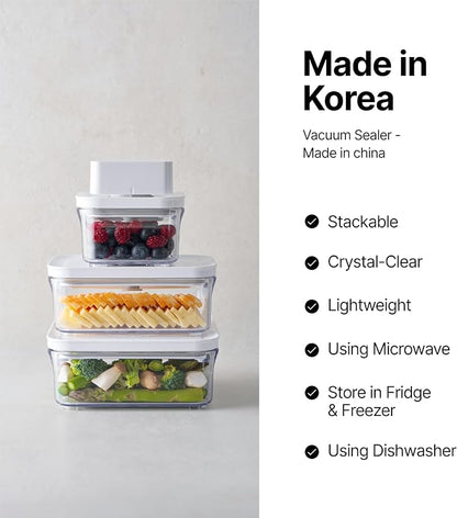 VAKUEN Premium Airtight Food Storage Containers, 4L Smart One-Click Seal Lid - Image 3