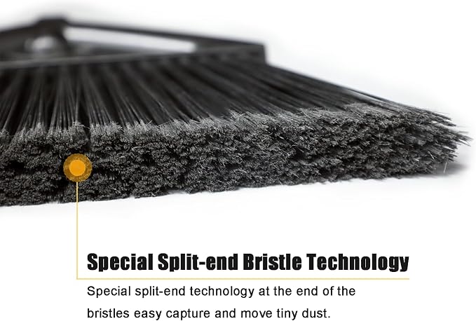Heavy Duty Broom Outdoor Indoor, Upgraded Commercial Angle Brooms, Restaurant - Image 3