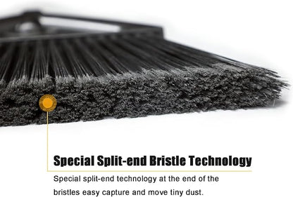 Heavy Duty Commercial Broom, 3 Pack Upgraded Angle Brooms - Image 2