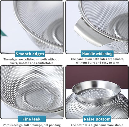 Kyraton Stainless Steel Colander 5 Quart, Professional Strainer - Image 7