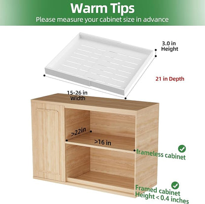 PAKETA 4 Pack Expandable Pull Out Cabinet Organizer, Upgrade 3 Slide Rails - Image 2