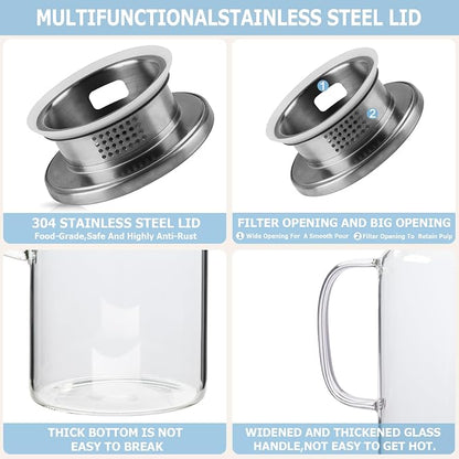 Yirilan Glass Pitcher, 2 Liter Water Pitcher - Image 5