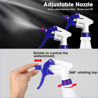 Eccliy 12 Pcs 16 Oz Plastic Spray Bottle, Adjustable Empty Reusable Sprayer - Image 4
