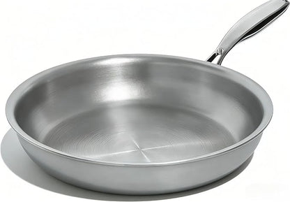 Umite Chef 12 inch 5 Ply Stainless Steel Frying Pan Non-Toxic PFOA&PTFE Free by UmiteChef