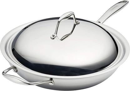 Tramontina Signature Tri-Ply Clad Stainless Steel 12.5-Inch Wok by Tramontina